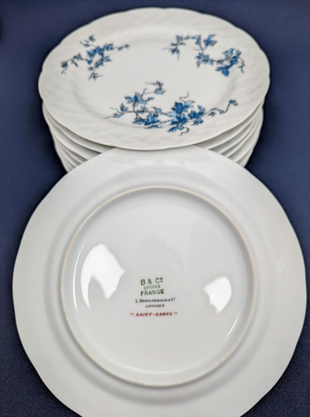 9 Bernardaud dessert plates model St Saens - Image 5