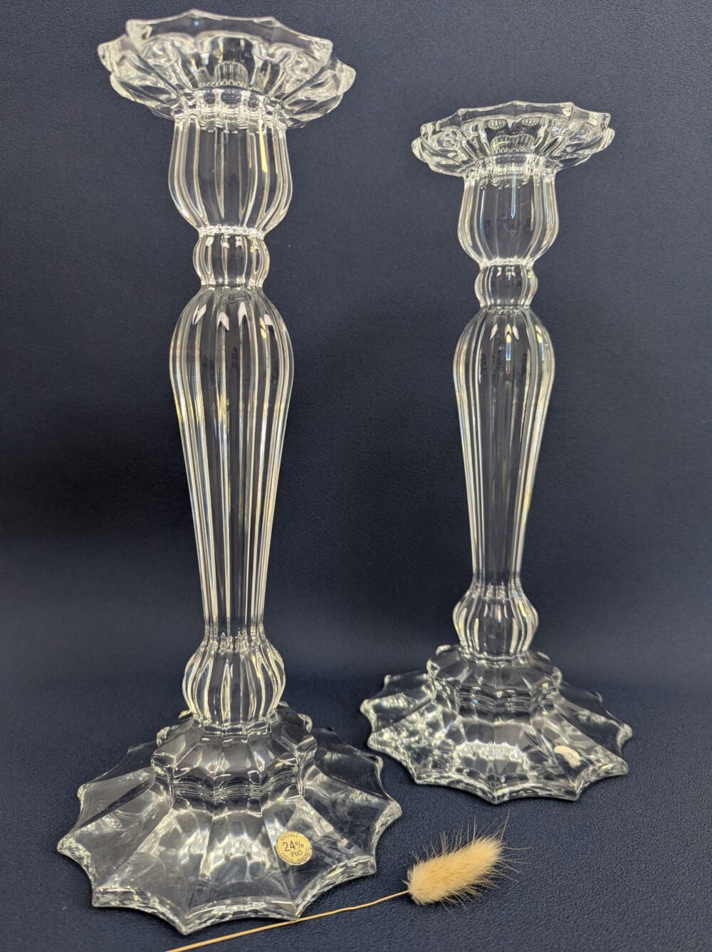 Bougeoirs flambeau Cristal de Bohème – Image 9