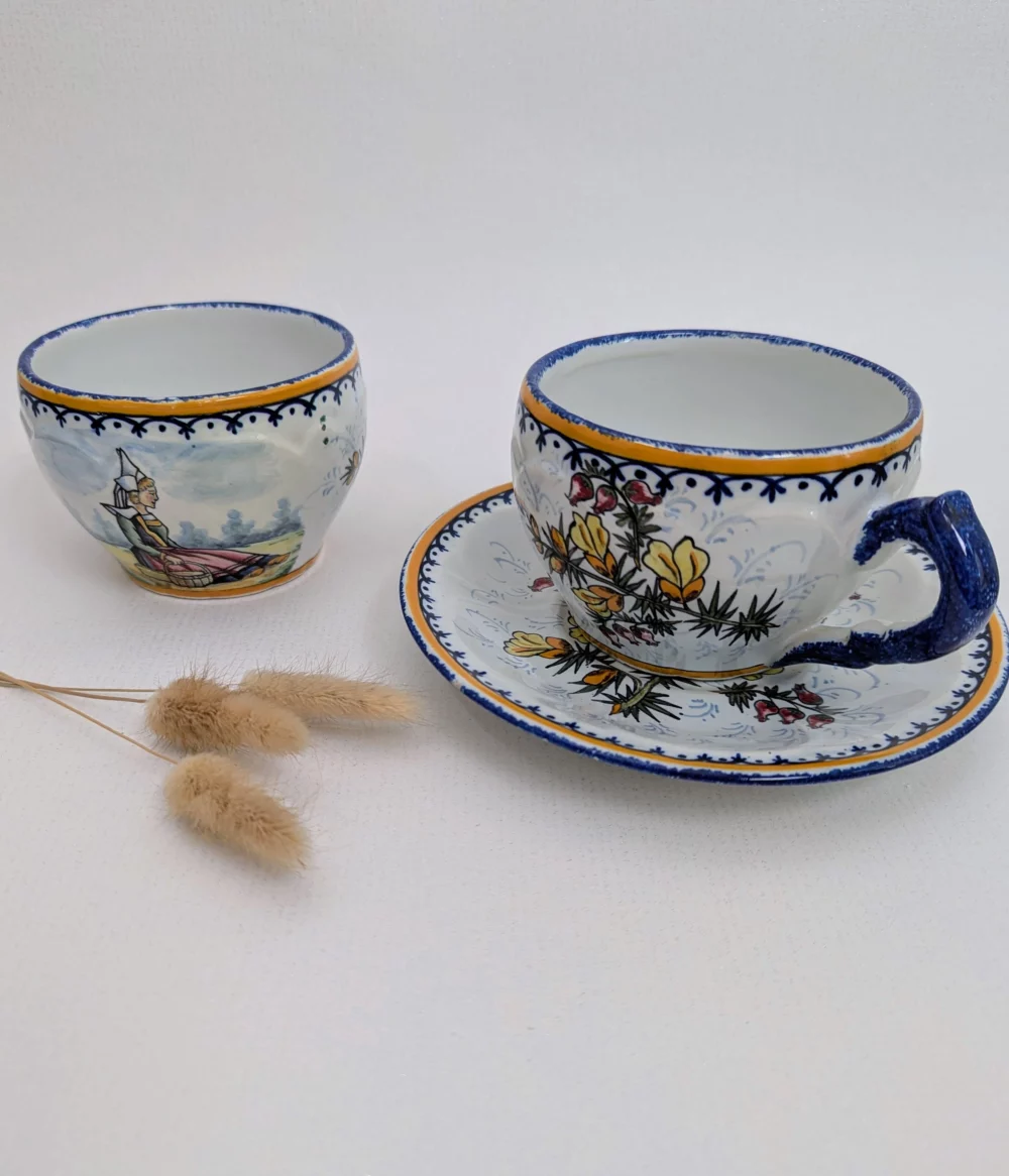 Antique Henriot Quimper coffee set - Image 6