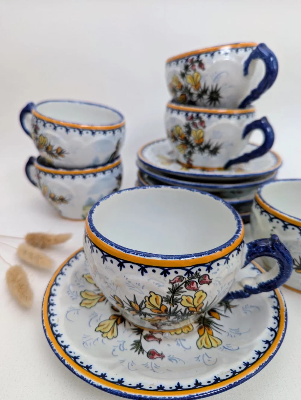 Antique Henriot Quimper coffee set