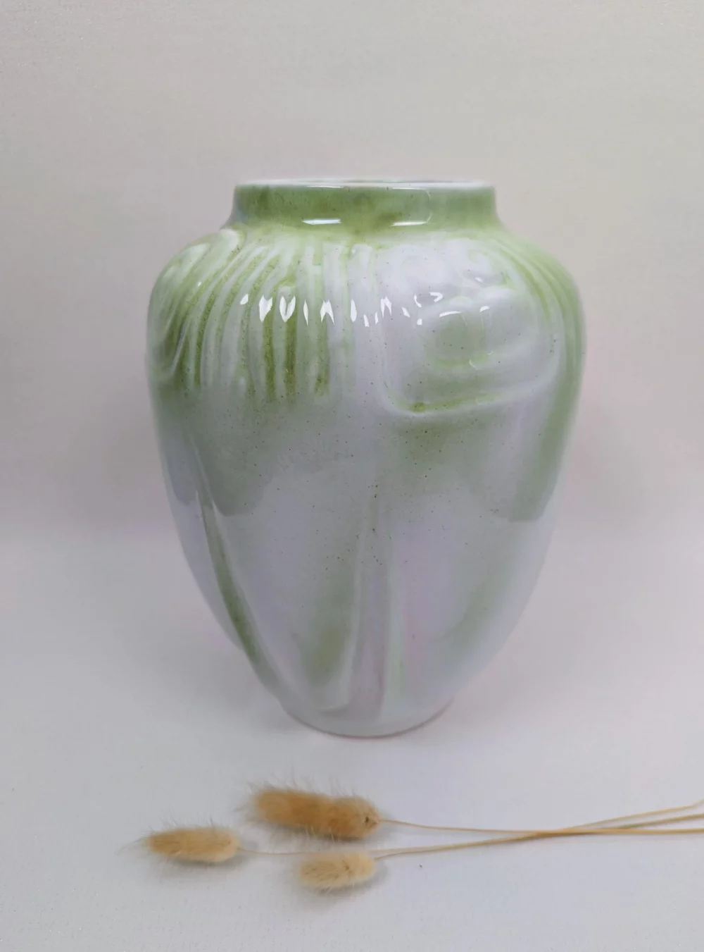 Art Nouveau barbotine vase - Image 3