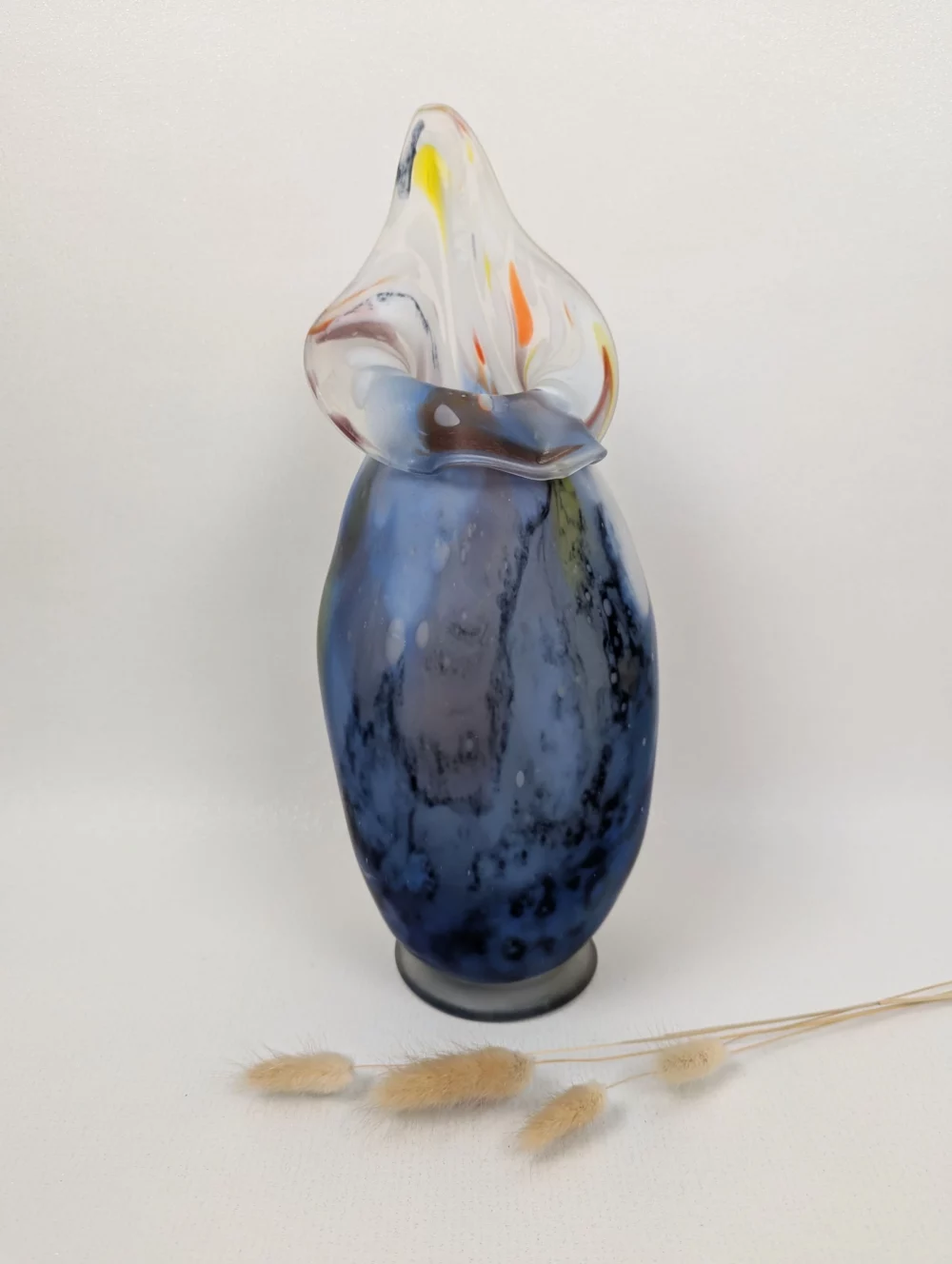 Vase en pâte de verre soufflé