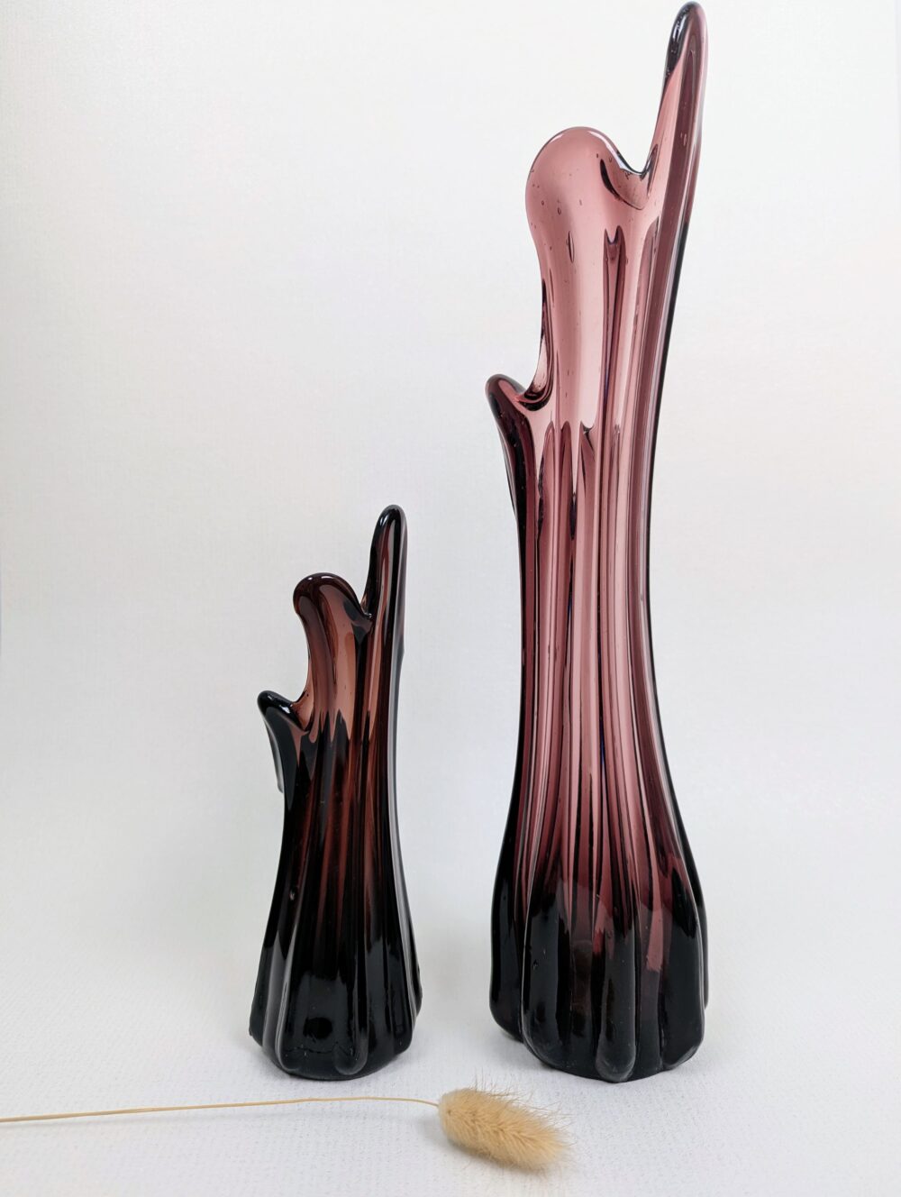 Duo of blown glass vases - Image 5